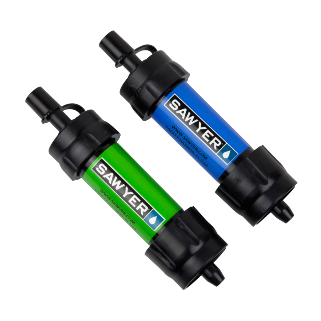 เครื่องกรองน้ำพกพา Sawyer Mini Water Filtration System Blue/Green Twin Pack
