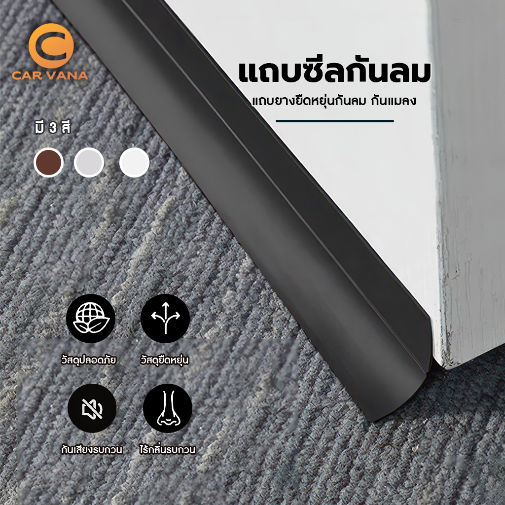 แผ่นรองเสริมใต้ประตู แถบกันลม กันแมลง กันลม แผ่นกันฝุ่น มลพิษ กันแมลง แอร์ออก