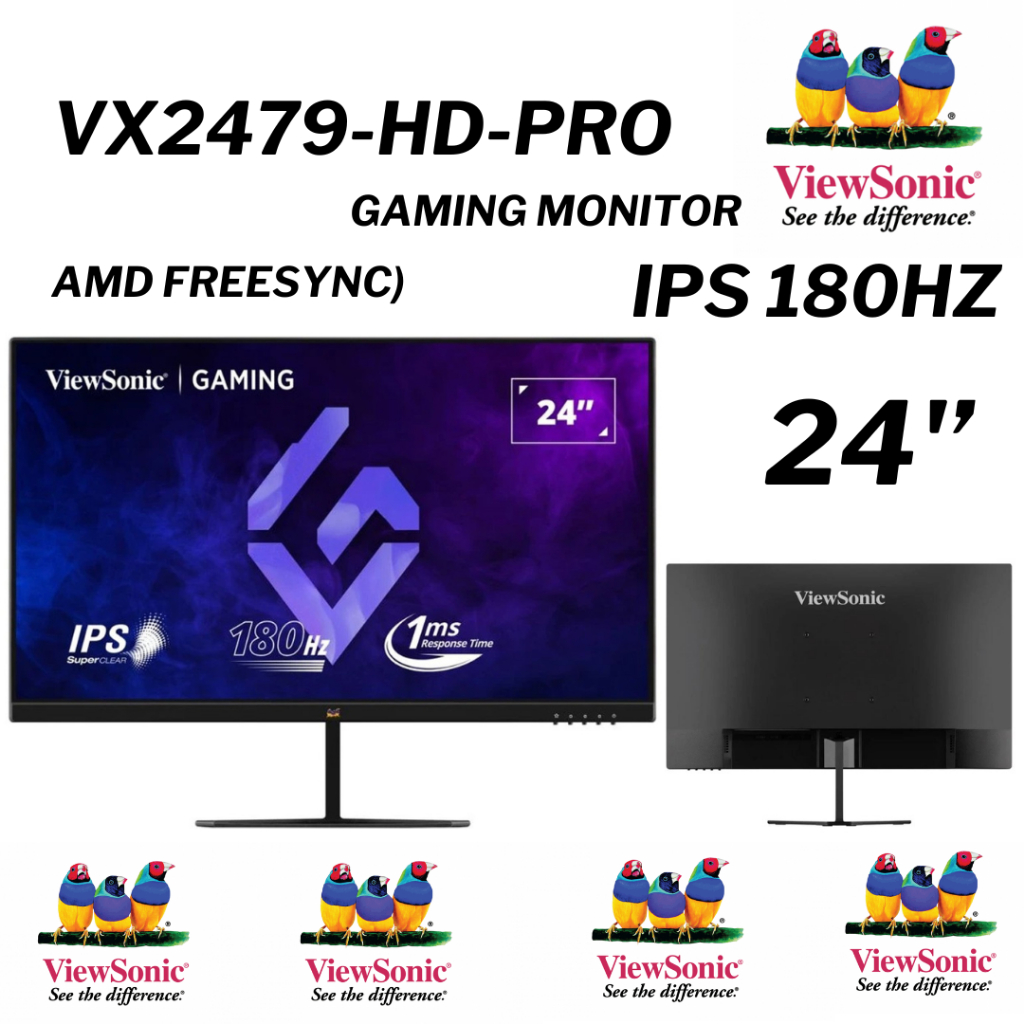 จอมอนิเตอร์ VIEWSONIC VX2479-HD-PRO Gaming Monitor (IPS 180Hz AMD FreeSync)