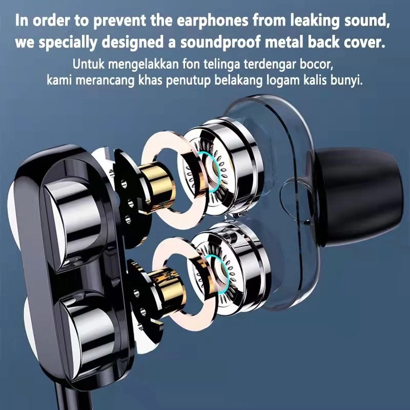 หูฟังเบส 9D มีสาย ไมโครโฟน 3.5 มม. Wired Headphones thumbnail 6