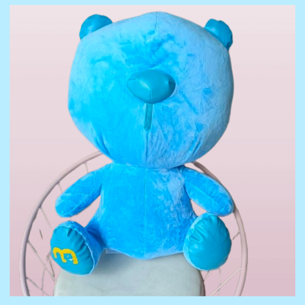 ตุ๊กตาหมีกราฟฟิตี้ฟ้า 50CM เขียนการ์ดอวยพรได้ ของขวัญวันเกิด ของขวัญวันครบรอบ