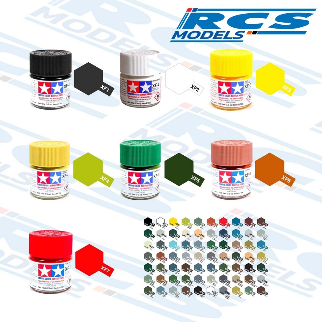 สีอะคริลิค TAMIYA ACRYLIC XF-1 81701, XF-2 81702, XF-3 81703, XF-4 81704, XF-5 81705, XF-6 81706, XF-7 81707