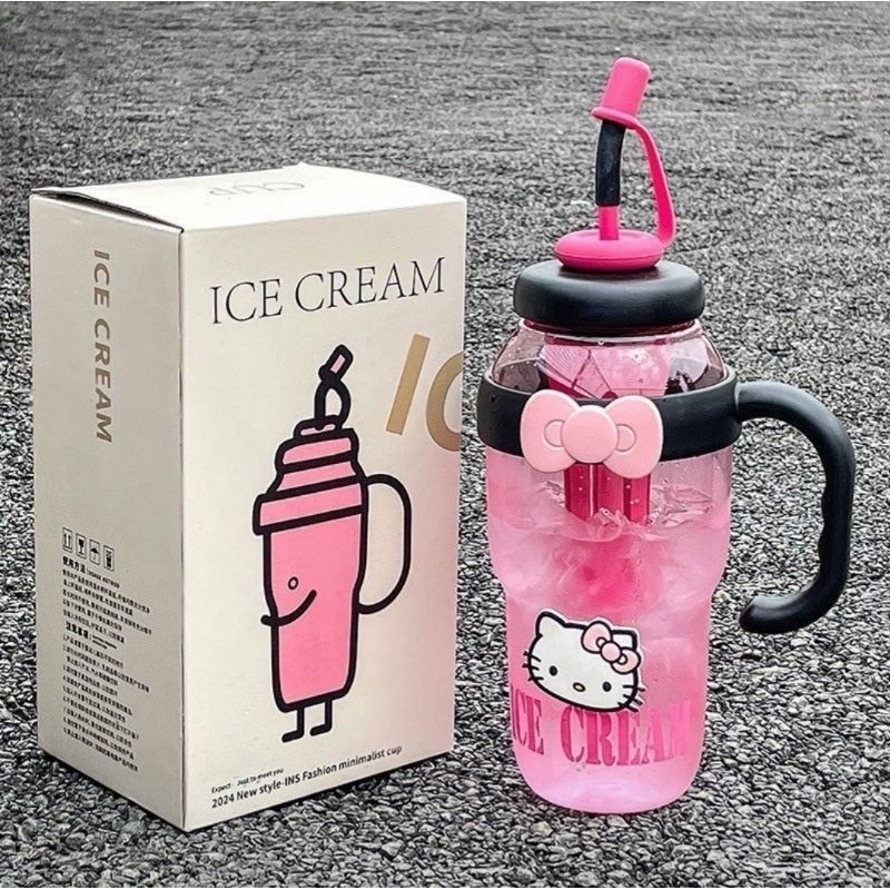 แก้วน้ำกรองชา กรองกากผลไม้ แก้วใส่เครื่องดื่มเย็น ขนาด 1300 ml(no box)