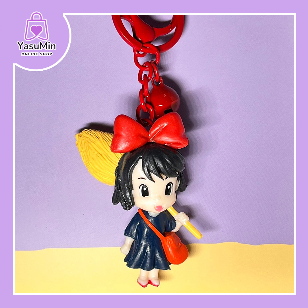 (พร้อมส่ง) 🧹Kiki's Delivery Service พวงกุญแจ แม่มดน้อยกิกิถือไม้กวาด ห้อยกระเป๋า