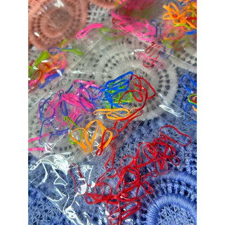 ของแถมจีบลูกค้า แบบไม่ต้องทำเอง ยางมัดผมเส้นเล็ก ซองละ 1 บาท ของเเถมน่ารักถูก พร้อมส่งในไทย (คละสี)