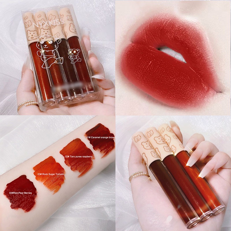 NYXKISS เซตลิปกลอส ลิปกลอสเนื้อกำมะหยี่ แมทน่ารัก