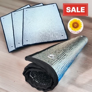 🚚พร้อมส่ง ม่านบังแดด ขนาด70x20-250cm. แผ่นฉนวนกันความร้อน 2ด้าน หนา5มม. บังแดดอลูมิเนียนฟอยล์ ฟรีตัวดูดกระจก
