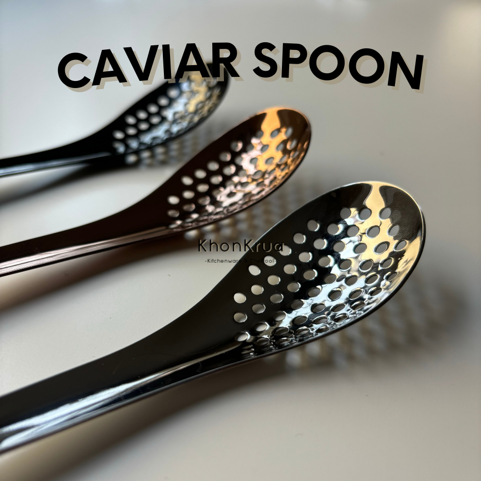 KhonKrua Caviar Spoon 16 CM ช้อนตักไข่ปลา ขนาด 16 ซม.