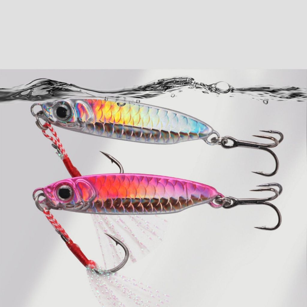 เหยื่อจิ๊ก เหยื่อตกปลา เหยื่อไมโครสะท้อนเเสง น้ำหนัก 7/15/25 กรัม วัสดุเหล็ก ตะขอคาร์บอน เเข็งเเรง คละสี พร้อมส่ง - รูปที่ 6