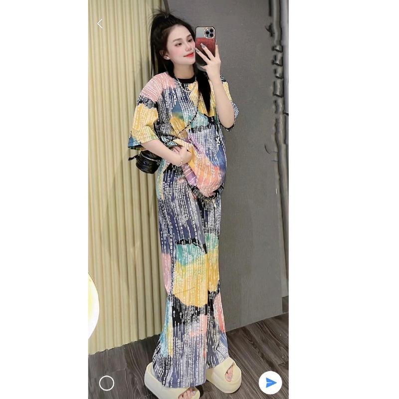 ชุดใส่สบาย เสื้อคอกลม +กางเกงขายาว LC