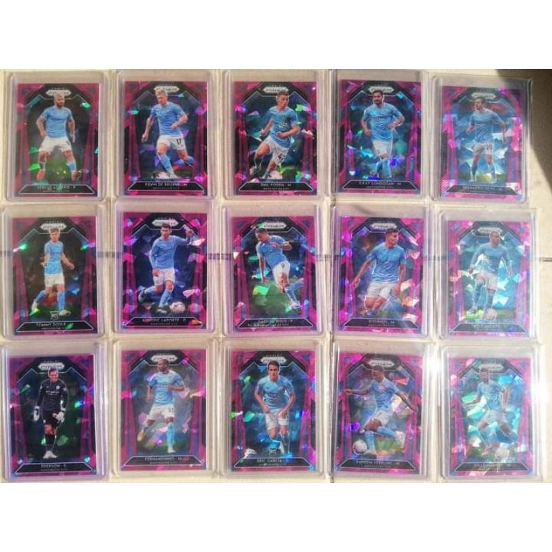 การ์ด​ฟุตบอล​ mancity pink​ice​ 15ใบครบชุด