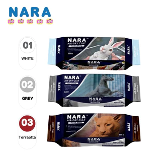 ดินเยื่อกระดาษ NARA สำหรับปั้นงานฝีมือ ดินญี่ปุ่นแห้งแล้วแข็ง ทำสีได้ - Air Dry Clay ขนาด 500 กรัม
