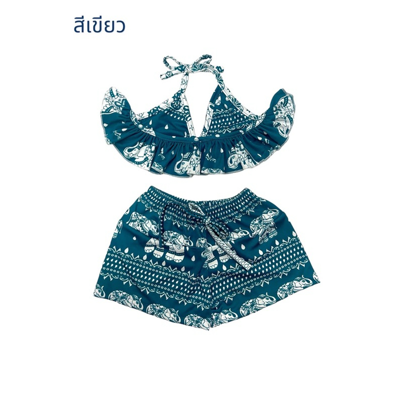 ชุดว่ายน้ำเด็กสำหรับลูกสาวใส่เที่ยวทะเล รูปที่ 4