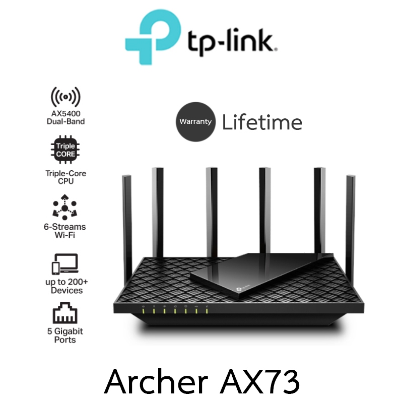 TP-LINK AX5400 Dual-Band Gigabit Wi-Fi 6 Router Gigabit WiFi for 8K Streaming รุ่น Archer AX73