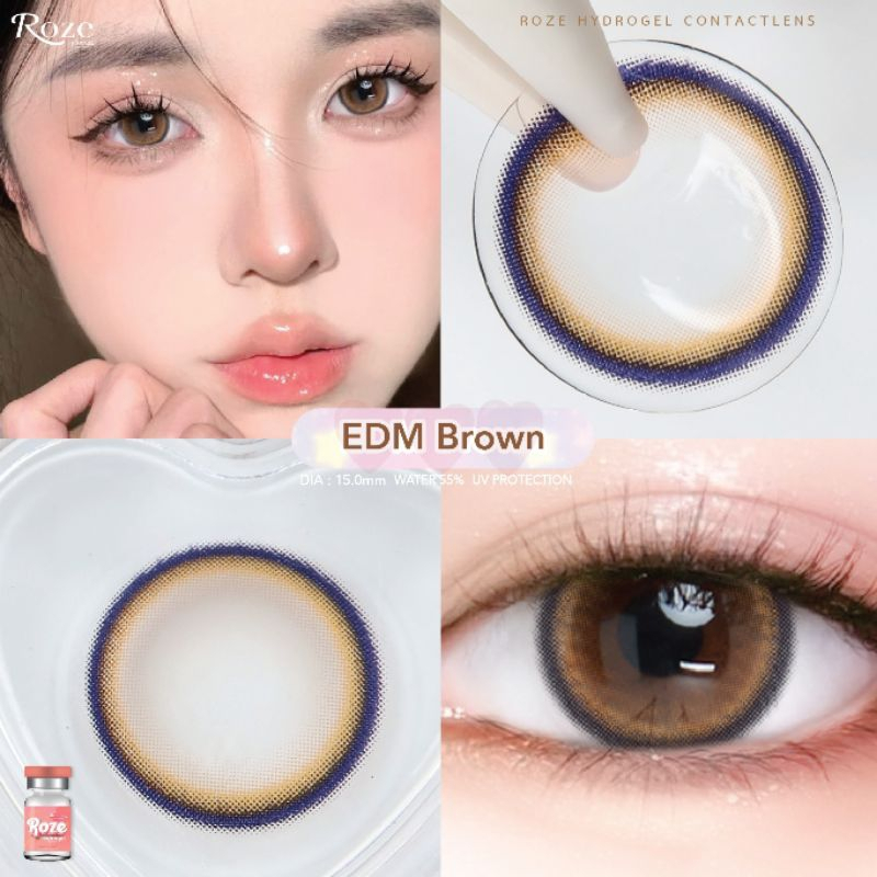 🍑EDM Gray/Brown🍑💖By Roze lens💖📌เลนส์ไฮโดเจล📌