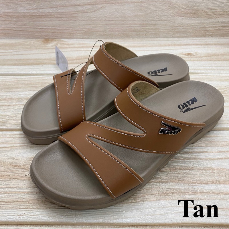 kito YW 3112 รองเท้าแตะสวม (36-39) สีดำ/โกโก้/แทน/มังคุด ยยอ.-