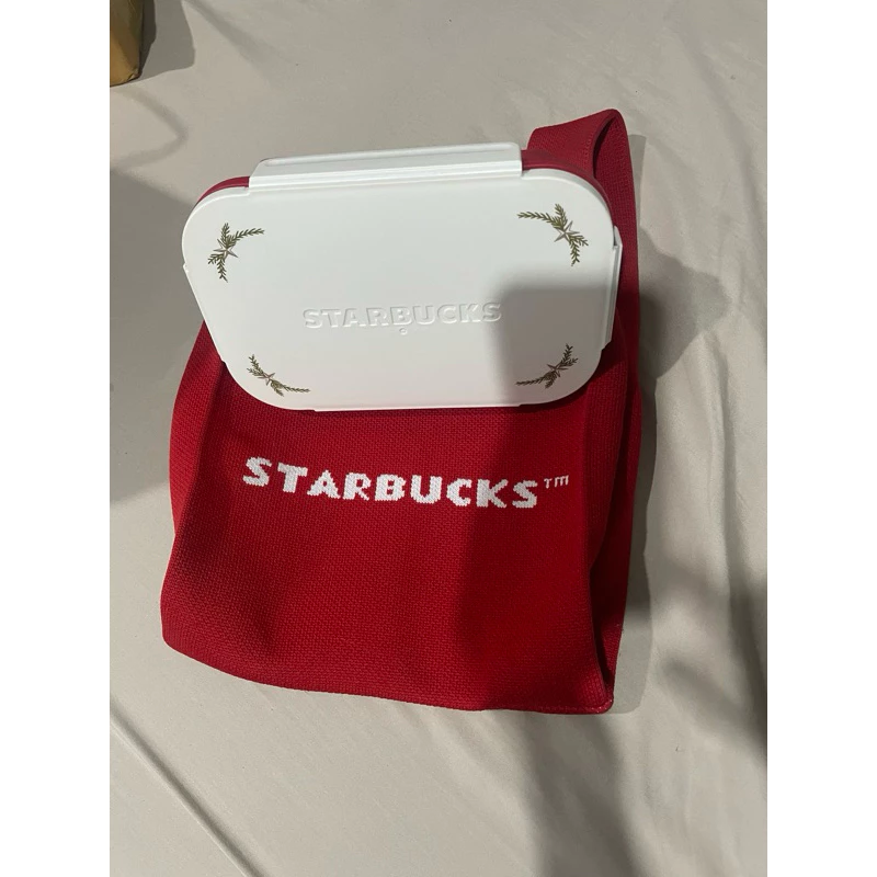 กล่องใส่อาหาร starbuckซิลิโคนของแท้💯 ไม่ผ่านการใช้งาน พับได้ ของใหม่พร้อมถุงผ้าสีแดง. thumbnail 5