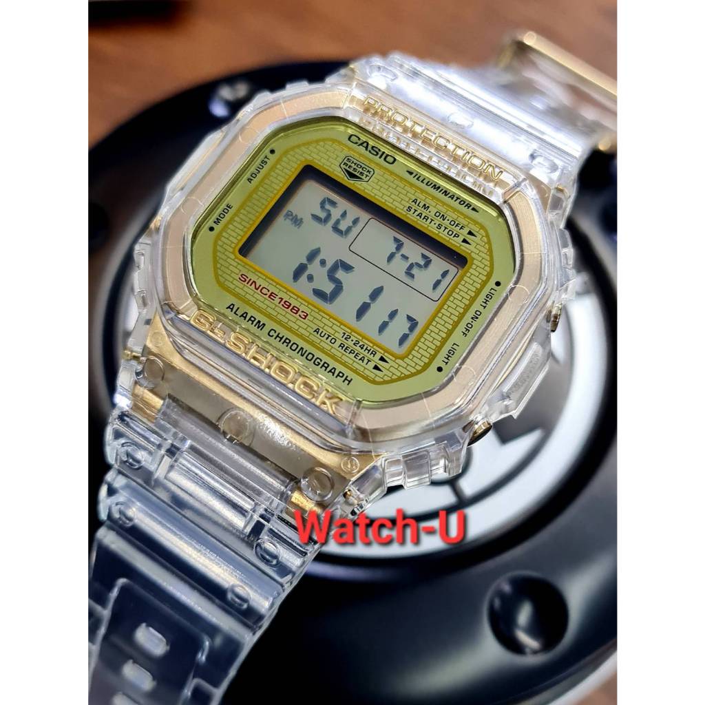 DW-5035E-7DR Casio G-Shock นาฬิกาข้อมือผู้ชาย สายเรซิ่น รุ่น DW-5035E-7 35TH ANNIVERSAY GLACIER GOLD