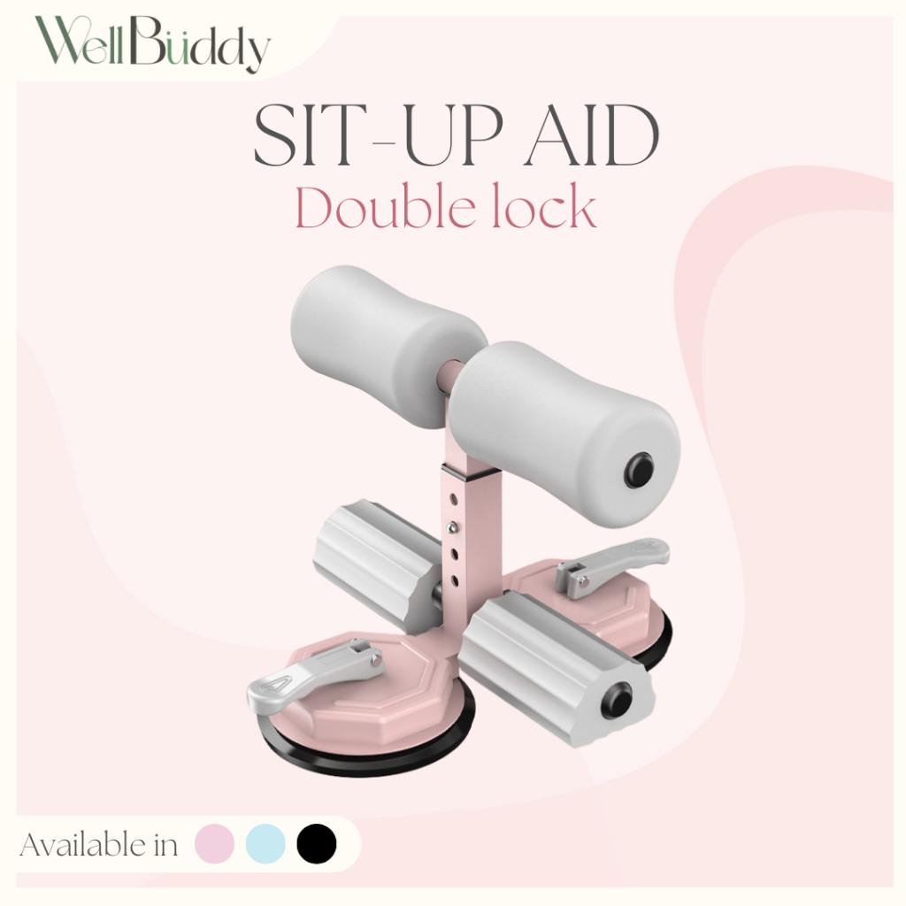 WellBuddy ตัวช่วยซิทอัพ อุปกรณ์ล็อคเท้าซิทอัพ เครื่องช่วยซิทอัพ ตัวดูด 2 ฝั่ง (Sit-up Aid)