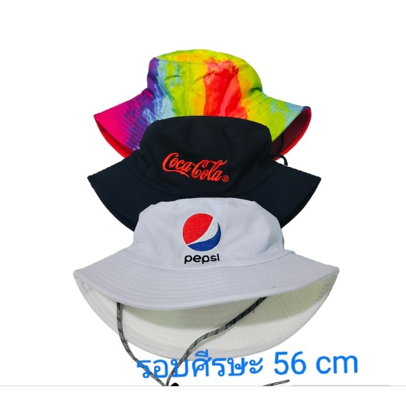 หมวกบัคเก็ตรอบศีรษะ 56 cm .กันแดด แฟชั่น มี 2 สี สายปรับขนาดได้ มีสินค้าพร้อม