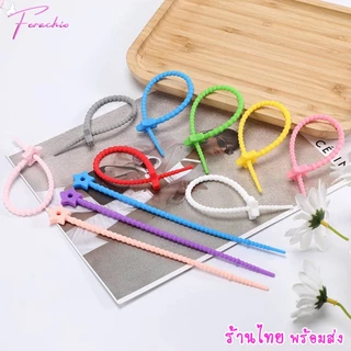 พร้อมส่ง สายคล้องซิลิโคน สายรัด พวงกุญแจ รูปดาว ยืดหยุ่น ใช้ซ้ำได้ อเนกประสงค์ DIY สีสดใส