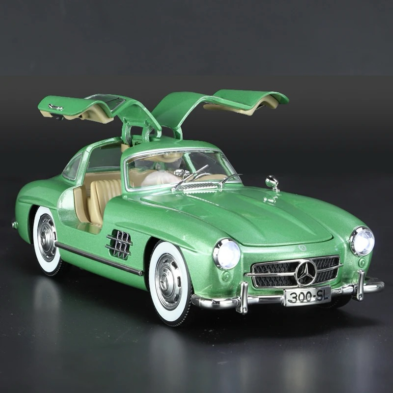 🇹🇭โมเดลรถเหล็ก mercedes-benz 300SL ขนาดสเกล1:24 มีเสียงมีไฟรายละเอียดสวยสมจริงเป็นงานโมเดลสำหรับตั้ง