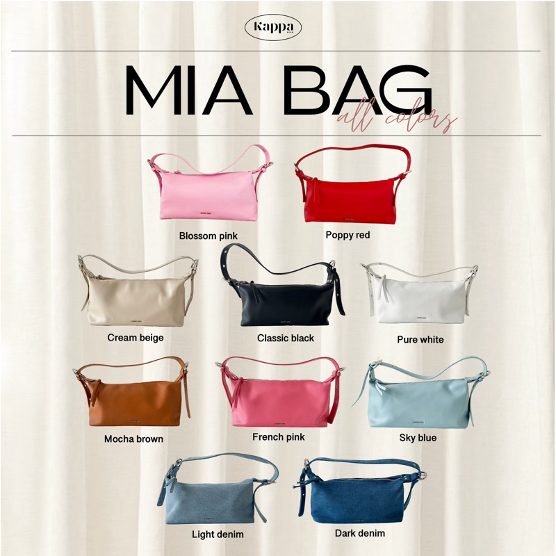 KAPPABKK Mia Shoulder Bag กระเป๋าสะพายไหล่สุดชิค น้ำหนักเบา จุของได้เยอะ
