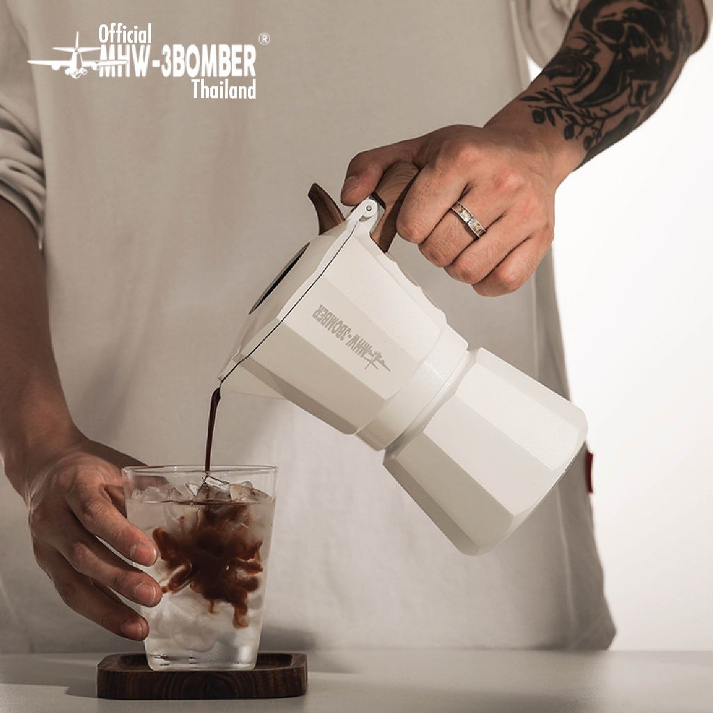 MHW-3BOMBER Double Valve Moka Pot หม้อต้มกาแฟโมก้าพอท