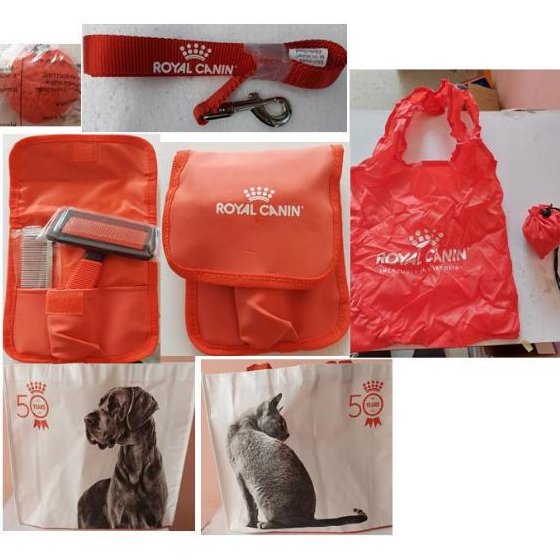 สินค้าพี่เมี่ยม Royal Canin ถังใส่อาหารสัตว์เลี้ยง2kg. /ชุดแปรงขนสุนัข /สายจูง /ลูกบอล แคทนิพ/กระเป๋าช็อปปิ้ง/กระเป๋า