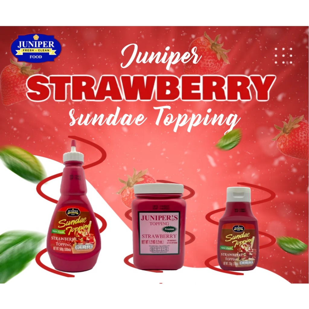 Juniper Strawberry Topping 1.2KG(จูนิเปอร์ สตรอเบอร์รี่ ท็อปปิ้ง 1.2 กิโลกรัม)***จำกัดการสั่งซื้อ 8ก