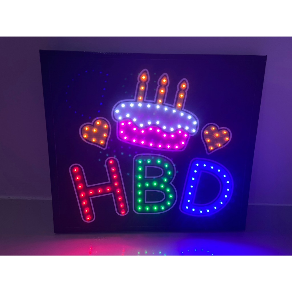 พร้อมส่ง !!!! ป้ายไฟ วันเกิด สุขสันต์วันเกิด Happy รูปที่ 2