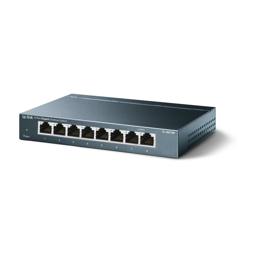 TP-Link สวิตซ์ 8-Port 10/100/1000Mbps Desktop Switch รุ่น TL-SG108