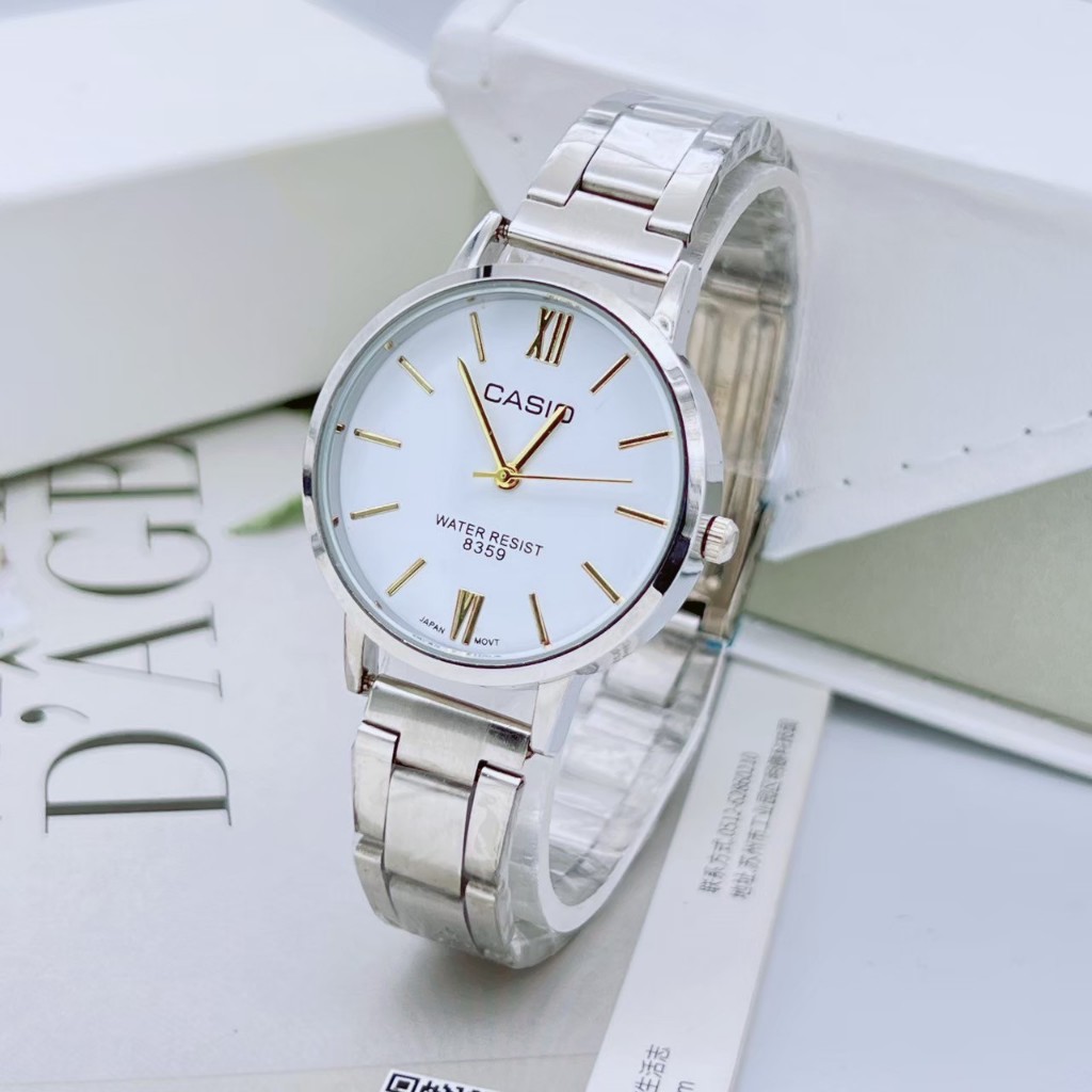 CA นาฬิกาผู้หญิง คาสิโอ รุ่น LTP-VT01G-1BUDF สายสแตนเลส ขนาด 32 มม แถมกล่องคาสิโอฟรี