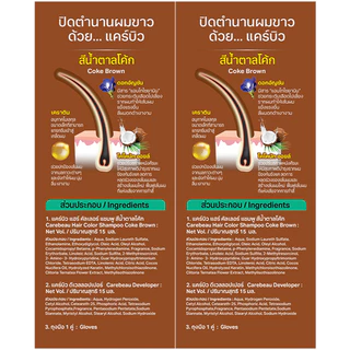 CAREBEAU แคร์บิว แชมพูปิดผมขาว แฮร์คัลเลอร์ สีน้ำตาลโค้ก [1 กล่อง]