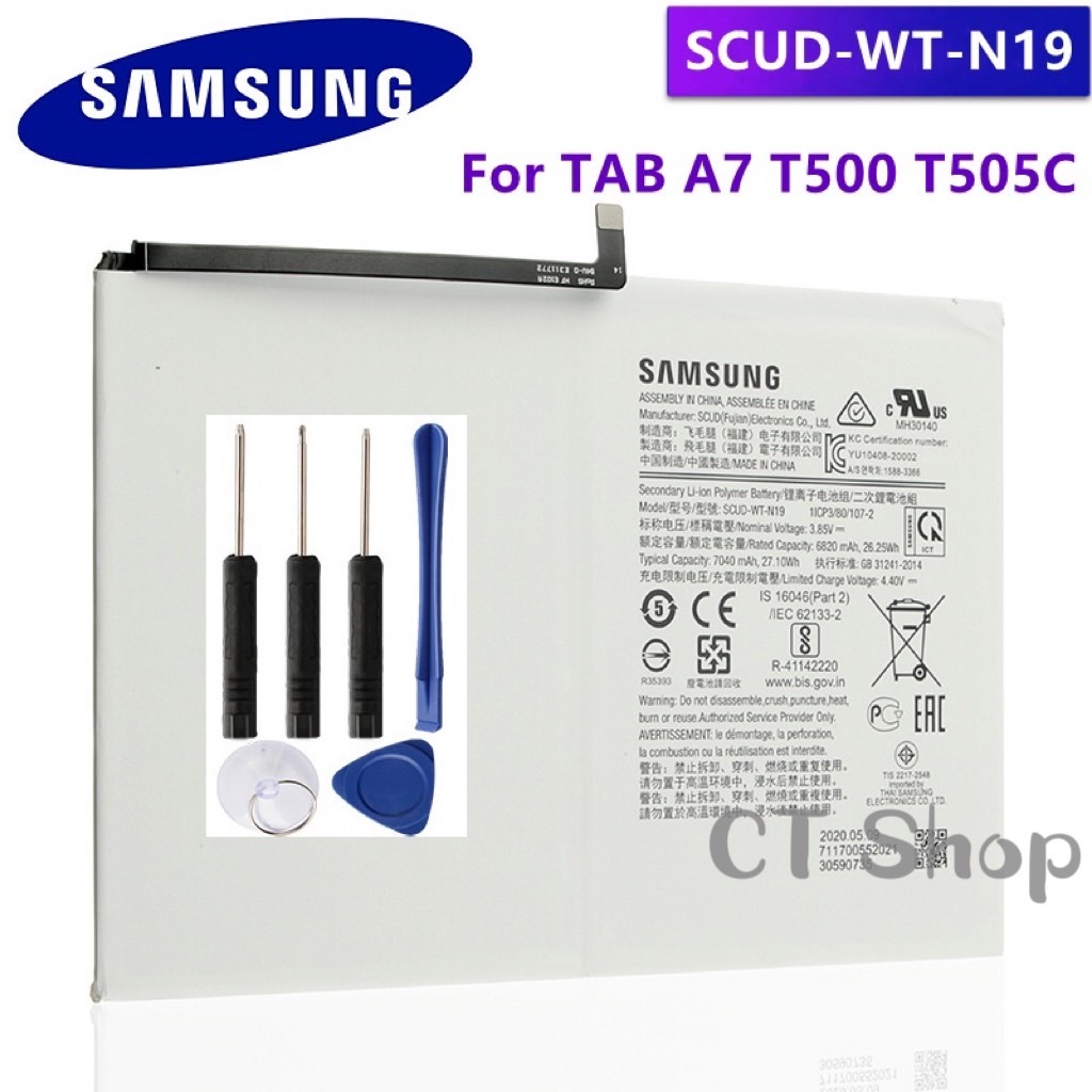 แบตเตอรี่ แท้ Samsung Galaxy Tab A7 T500 T505 T505C battery SCUD-WT-N19 7040MAh รับประกัน3เดือน