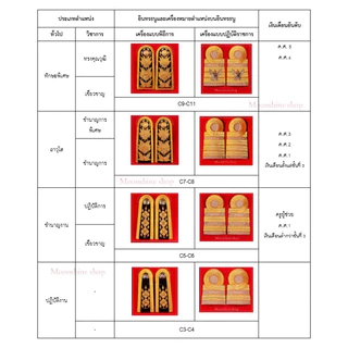 บ่าช่อชัยพฤกษ์ C3-C11 อินทรธนูข้าราชการพลเรือน เครื่องแบบพิธีการ #บ่าชุดขาว #บ่าข้าราชการ