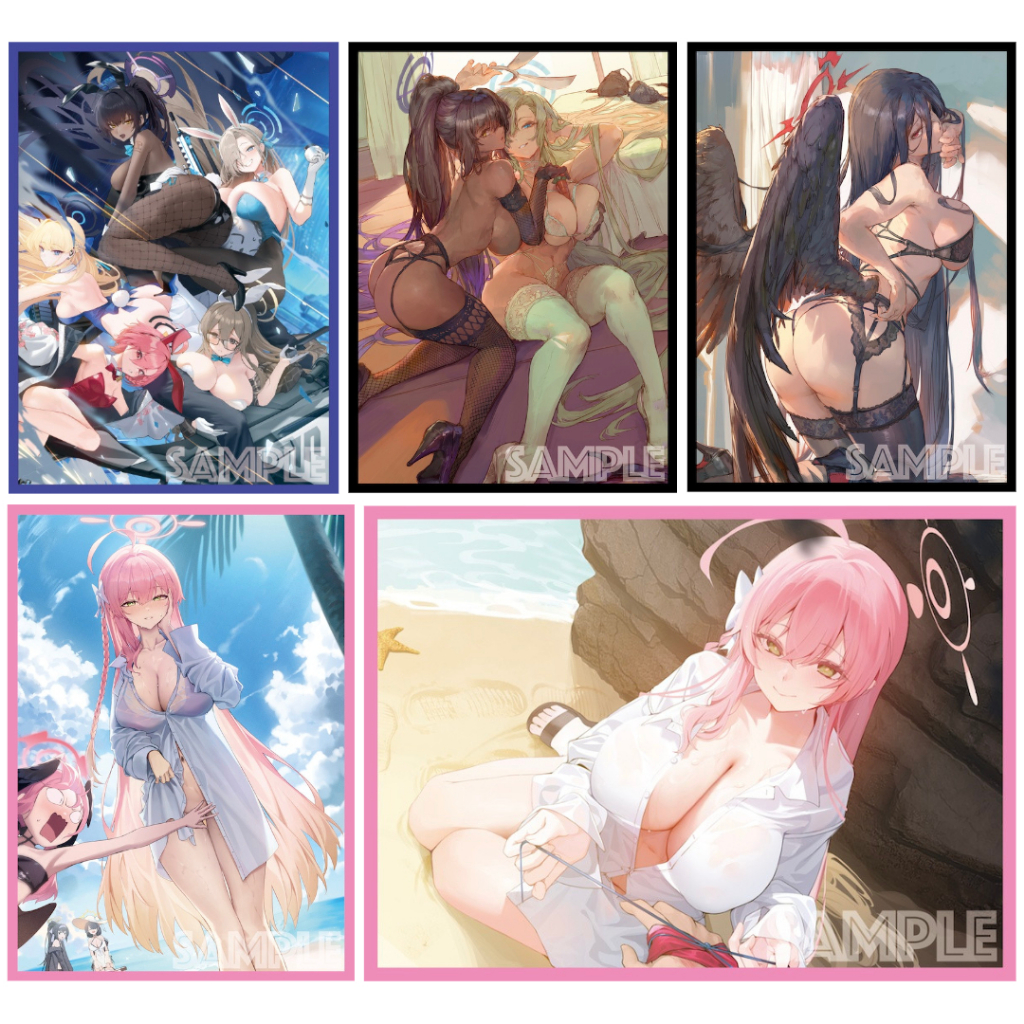 ซองใส่การ์ด Doujin Sleeve Blue Archive : Hanako, Hasumi, Karin, Asuna