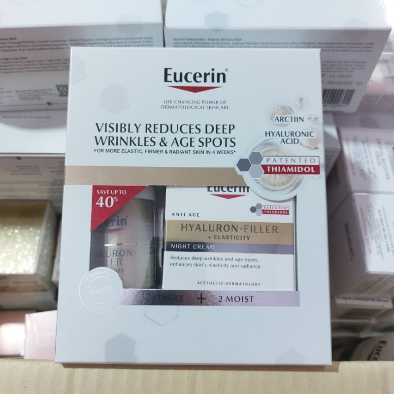 Eucerin Hyaluron Filler Elasticity Regime Set | Serum | Moisturizer | Anti Aging | Wrinkle | Face Skincare | [HE]