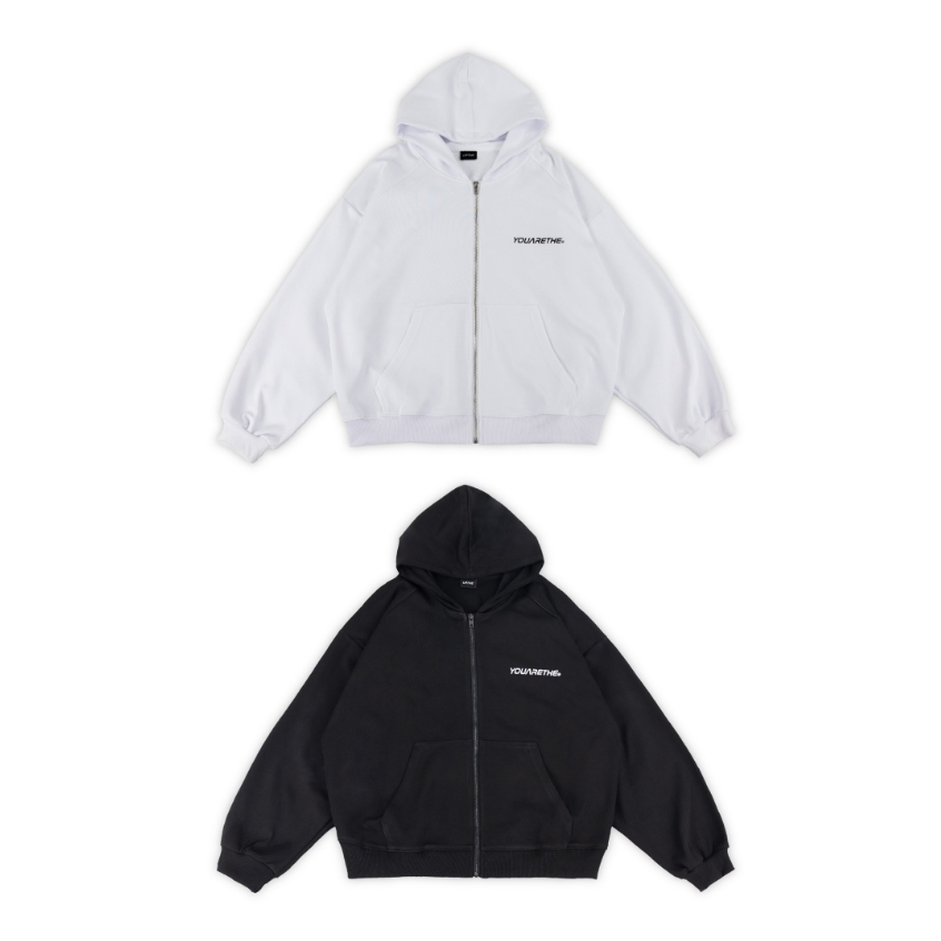 URTHE - เสื้อฮู้ด Oversized เเขนยาว รุ่น JK HOODIE ZIP 2.0