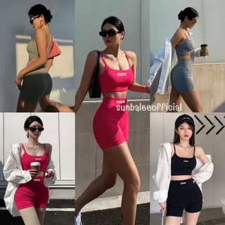 MA 👙 ชุดเซ็ตสปอร์ต บราใส่ออกกำลังกาย บราไร้โครงผู้หญิง ผ้านิ่มยืด ใส่สบาย 👙
