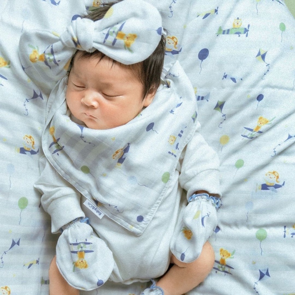 BABY & CO เซตถุงมือถุงเท้าเด็กแรกเกิด Cotton USA 100% สัมผัสนุ่มสบาย - รูปที่ 3