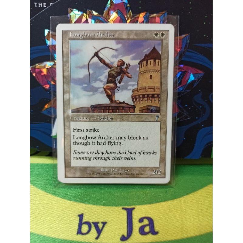Longbow Archer Magic The Gathering Original ของแท้ สภาพ EX  รุ่น 7 th Edit 26/350
