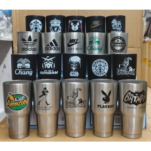 แก้วเยติขอบเลส เก็บอุณหภูมิวัสดุสแตนเลส ขนาด 30ออนซ์ เก็บความเย็นความร้อนได้เย็นได้นาน 6-12 ชม