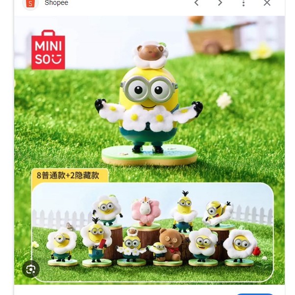 [พร้อมส่ง] โมเดลกล่องสุ่ม Minions Flower Garden งานลิขสิทธิ์ของแท้