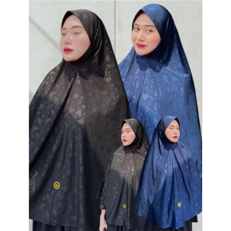 ฮิญาบสวมสำเร็จ ลายอัดนูน XL  (ทรงกลม)