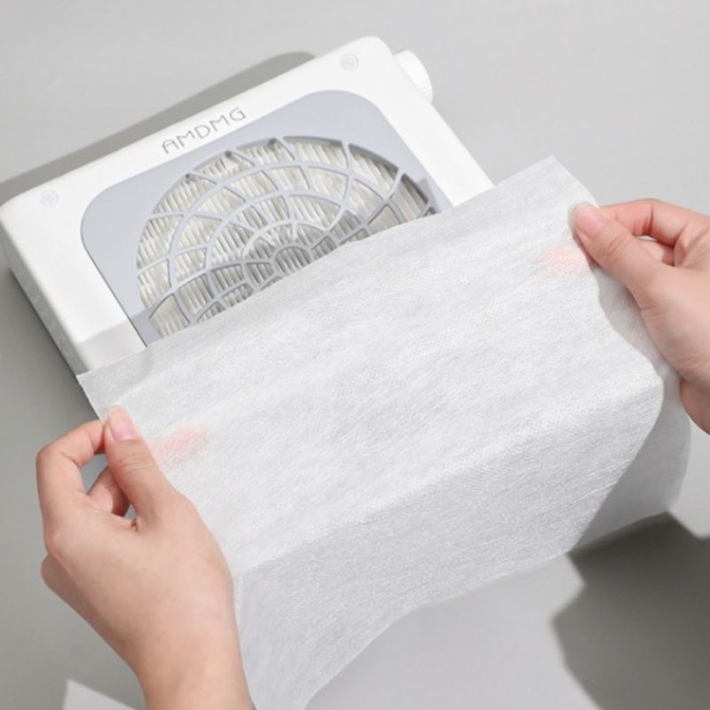 [ จัดส่งทันที ] Filter cotton  แผ่นกรองเครื่องดูดฝุ่น สำหรับร้านทำเล็บ 100 แผ่น (สีขาว) รูปที่ 4