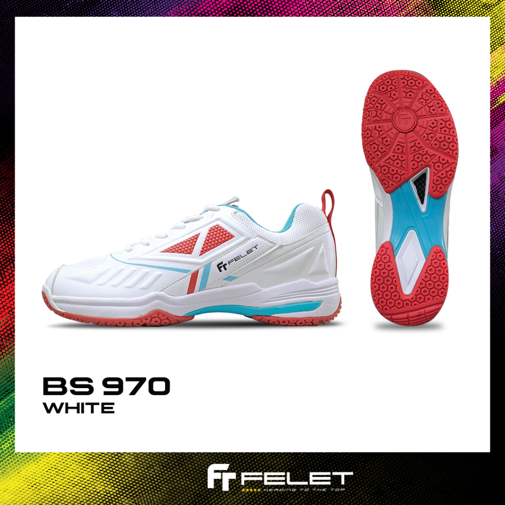 FELET รองเท้าแบดมินตัน รุ่น BS970 WH