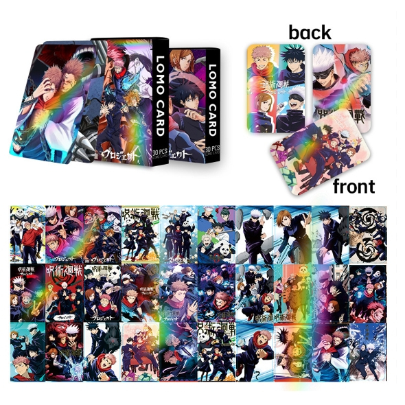โฟโต้การ์ด jujutsu kaisen ชุด30ใบ ขนาดเล็ก ของขวัญสำหรับเด็ก ลายการ์ตูนอนิเมะ - รูปที่ 4