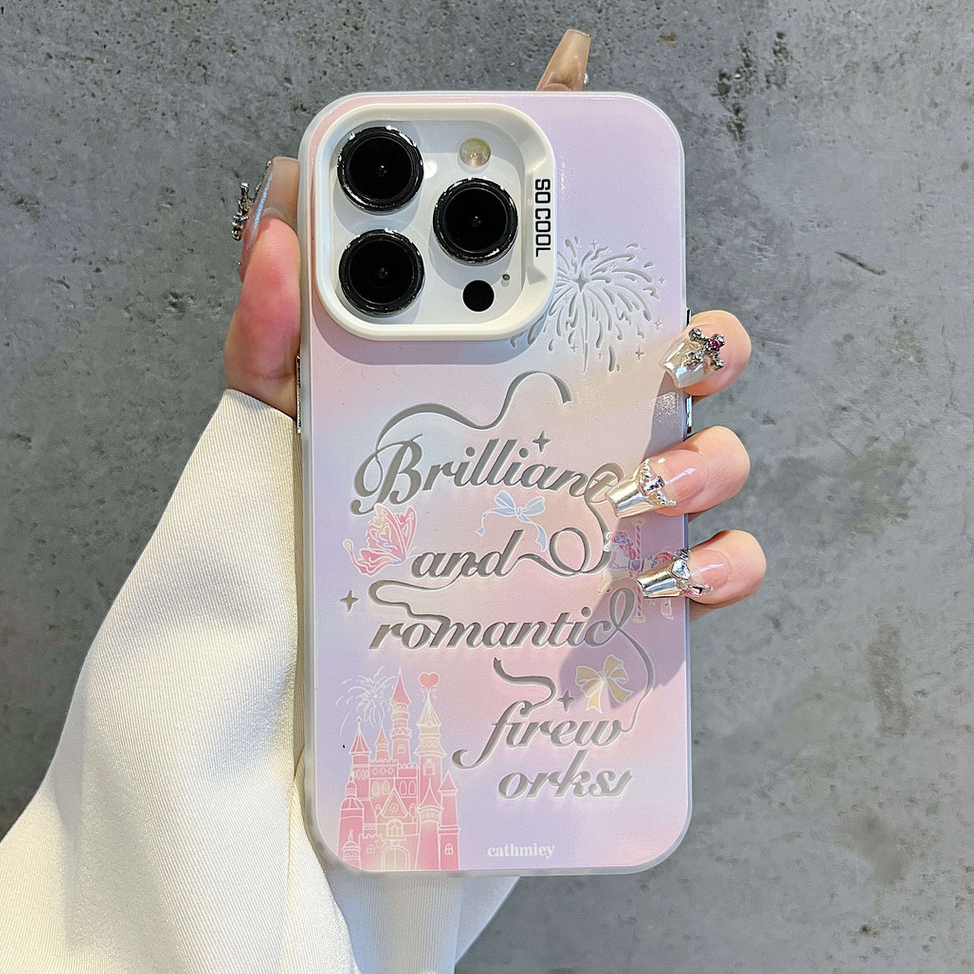 จัดส่งทันที เคสไอโฟน11 12 13 14 15 16 Pro Max Aesthetic Fireworks Castle แฟชั่น Case For iPhone 11,12,13,14,15,16PM