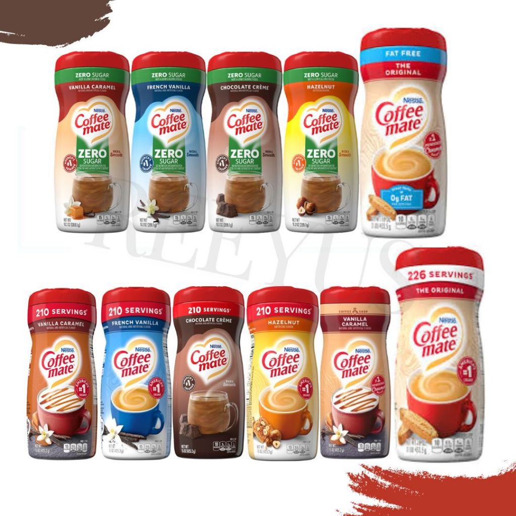 Nestle Coffee Mate Powder Coffee Creamer ขายดีในอเมริกา มีให้เลือก 11 รสชาติ จากสหรัฐอเมริกา